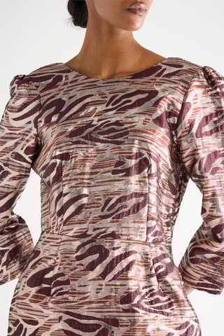 Vestido - Plateado y violeta