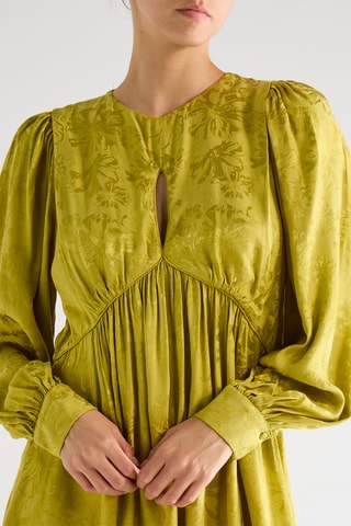 Vestido evasé - Verde oliva