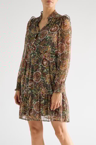 Vestido evasé - Caqui