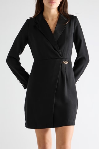 Vestido cruzado - Negro