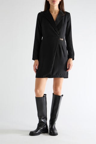 Vestido cruzado - Negro