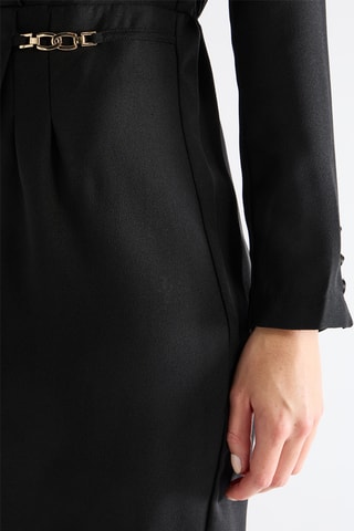 Vestido cruzado - Negro