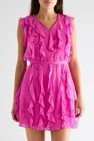 Vestido recto - Fucsia