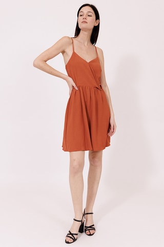 Vestido evasé - Marrón