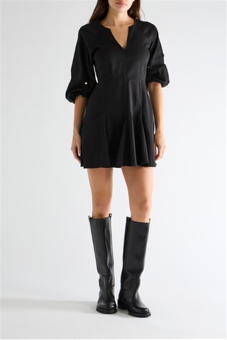 Vestido evasé - Negro