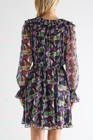 Vestido - Blanco y violeta