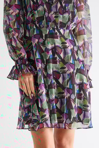 Vestido - Blanco y violeta