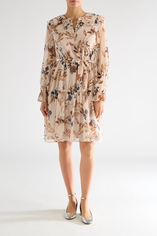 Vestido evasé - Beige