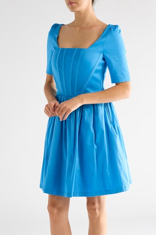 Vestido evasé - Celeste