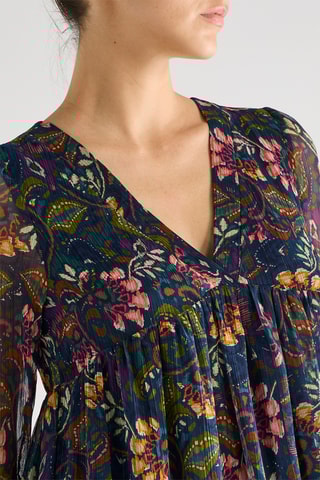 Vestido trapecio - Burdeos