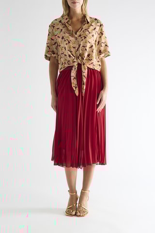 Camisa - Marrón y beige