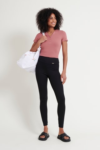 Leggings de tiro alto - Negro