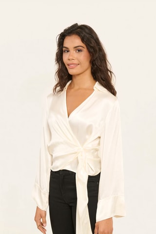 Blusa cruzada - Crudo