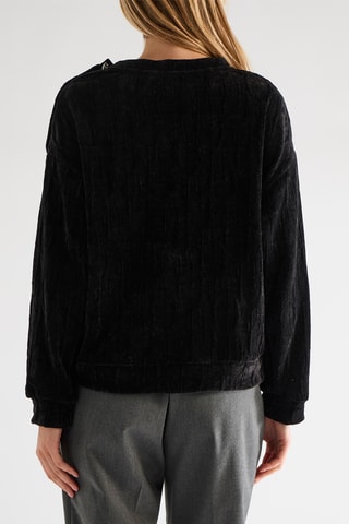 Sudadera de terciopelo - Negro