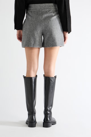 Short de tiro alto - Gris claro