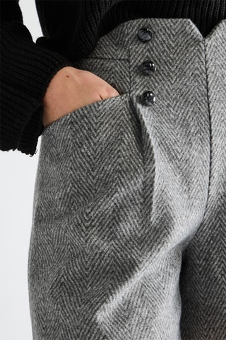 Short de tiro alto - Gris claro