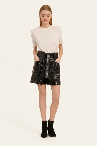 Short de tiro alto - Negro