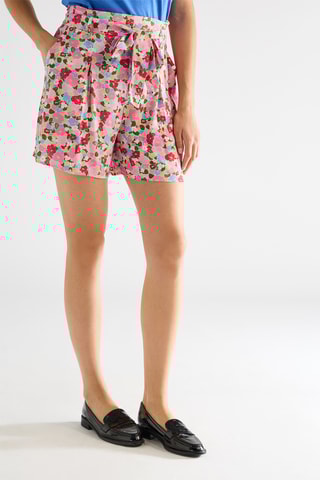 Short de tiro alto - Rosa claro