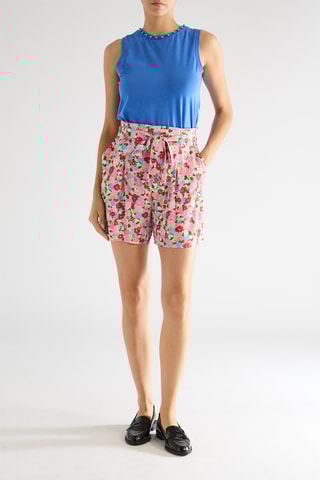 Short de tiro alto - Rosa claro