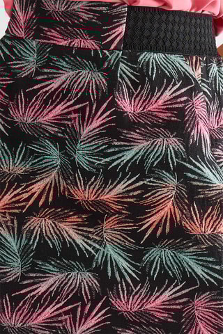 Falda recta de talle alto - Negro