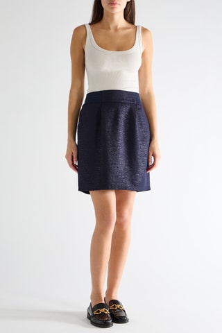 Falda recta - Azul marino