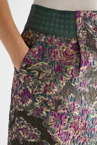 Minifalda de talle alto - Violeta y verde