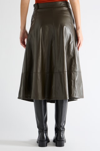 Falda midi - Verde oscuro