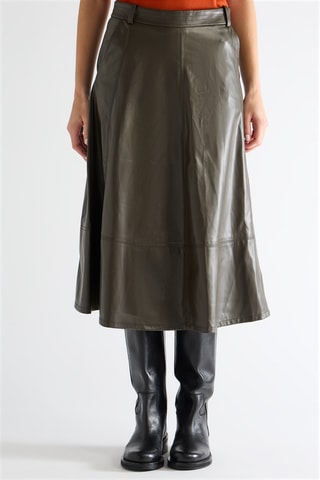 Falda midi - Verde oscuro