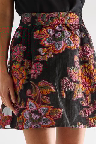 Falda evasé - Negro