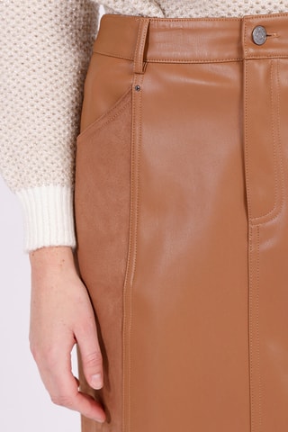 Falda recta - Marrón claro