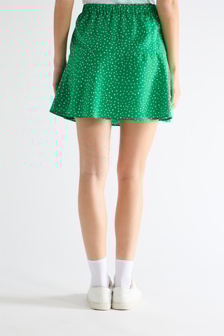 Falda evasé de talle alto - Verde oscuro