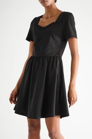 Vestido evasé - Negro