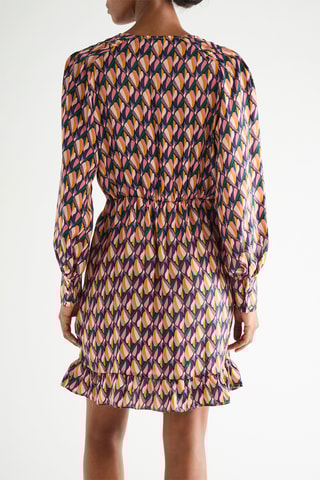 Vestido cruzado - Rosa y amarillo