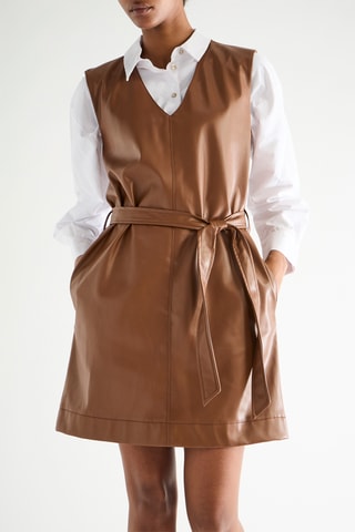 Vestido recto - Marrón