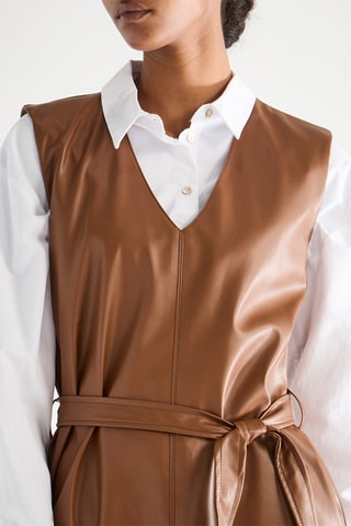 Vestido recto - Marrón