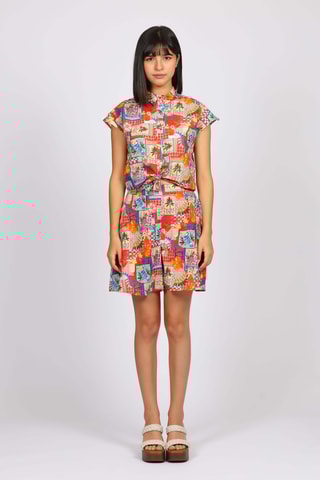 Short - Naranja y turquesa