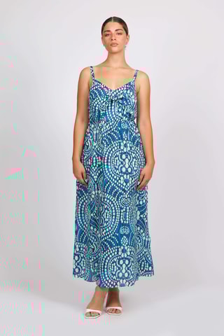 Vestido largo - Azul cobalto