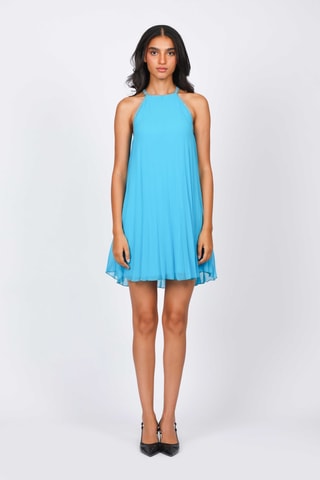 Vestido plisado - Turquesa