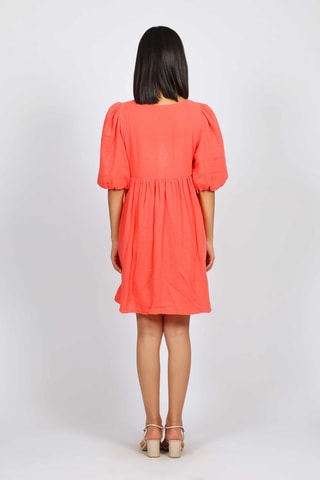 Vestido trapecio - Coral