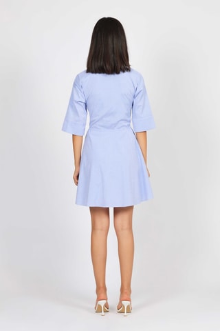 Vestido evasé - Azul claro