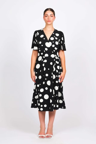 Vestido cruzado - Negro