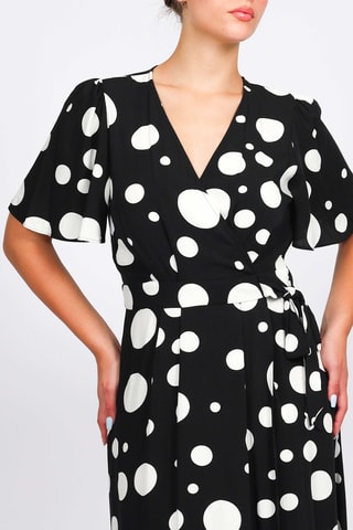 Vestido cruzado - Negro