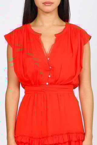 Vestido evasé - Rojo