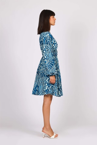 Vestido evasé - Azul cobalto