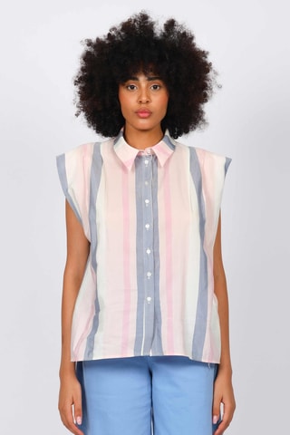 Camisa - Blanco y rosa