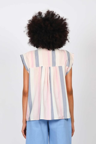 Camisa - Blanco y rosa