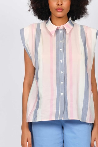 Camisa - Blanco y rosa