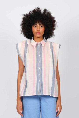 Camisa - Blanco y rosa