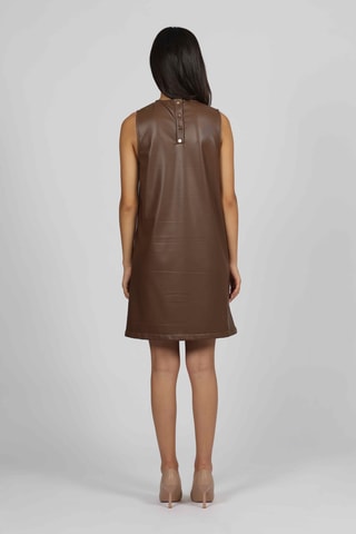 Vestido trapecio - Marrón