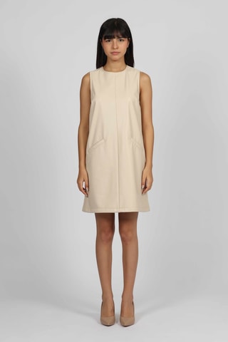 Vestido trapecio - Crudo